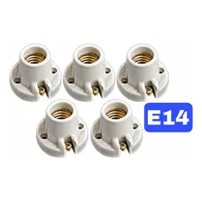 06 Receptáculo Bocal Soquete Porcelana Louça E14 Cor Cinza Foto mini 2