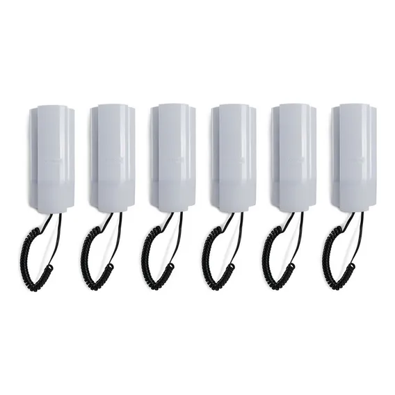 06 Telefones Com Fio Condominial Tdmi 300 Intelbras Cor Branco 12v Foto 1