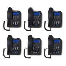 06 Telefones Com Fio Identif. Chamada Tc 60 Id Intelbras Foto mini 1