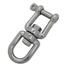 06 Unid Destorcedor Olhal X Manilha Aço Inox 8mm 5/16 500kg Foto  mini 1