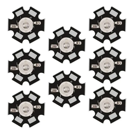 08 Led 3 W Epistar Com Dissipador Estrela Foto 1