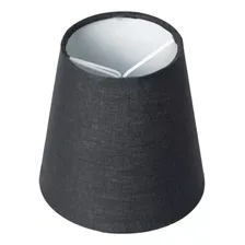 08 Mini Cupulas Para Lustre Tecido Algodao Encaixe Lampada Cor Preto Foto mini 3