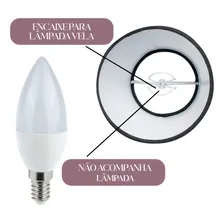 08 Mini Cupulas Para Lustre Tecido Algodao Encaixe Lampada Cor Preto Foto mini 4