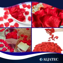 1.000 Pétalas De Rosas Artificiais Vermelha Casamento Noivas Cor Vermelho Foto mini  2