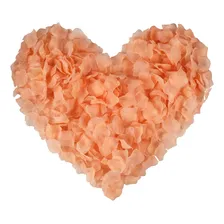 1.000 Pétalas De Rosas Artificiais Vermelhas - Chuvas Noivas Cor Pessego Foto mini 1