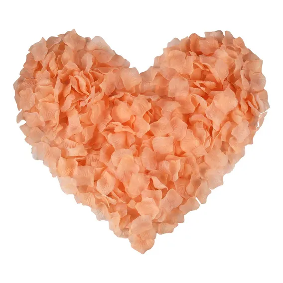 1.000 Pétalas De Rosas Artificiais Vermelhas - Chuvas Noivas Cor Pessego Foto 1