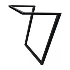 1 Base Mesa Centro 28x60 Industrial Metalon Tubular M1c Cor Preto Foto  mini 1