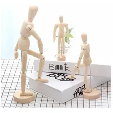 1 Boneco Articulado Madeira Desenho Manequim 30cm Grande Foto mini 4
