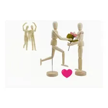 1 Boneco Articulado Madeira Desenho Manequim 30cm Grande Foto mini 1