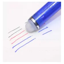 1 Caneta Gel Apagável Facil + 5 Refil Caneta Mágica Azul Foto mini 4