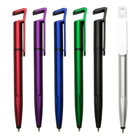 1 Caneta Touch Screen Com Limpa Tela E Porta Celular Foto 1