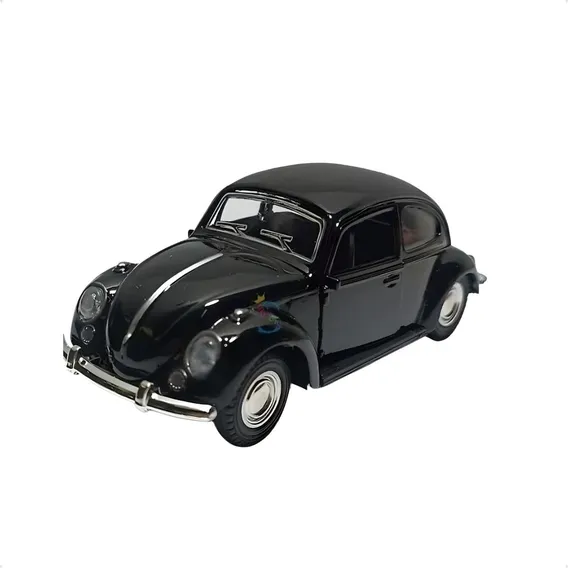 1 Carrinho Miniatura Do Fusquinha Brinquedo Fusca Abre Porta Cor Preto Foto 1