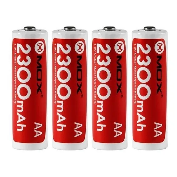 1 Cartela Pilha Aa Mox Recarregável 2300mah Com 4 Unidades Foto 1