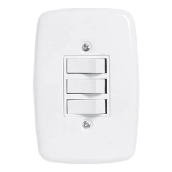 1 Conjunto Interruptor Apagador 3 Teclas Paralelo Three Way Foto 1