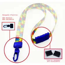 1 Cordão Crachá Identificação Autista Autismo Cor Official Foto mini  3