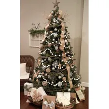 1 Enfeite Árvore Natal Laco De Juta Brilho Estopa 20 X20 Cm Foto mini 2