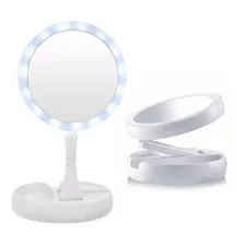 1 - Espelho Articulado Luz Led Aumento 10x Para Maquiagem Foto mini 3