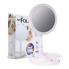 1 - Espelho Articulado Luz Led Aumento 10x Para Maquiagem Foto mini 1