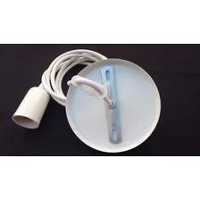 1 Fio Pendente 3m Soquete Liso E27 Cabo Pp Branco Lustre Foto mini 4