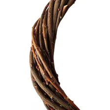 1 Guirlanda Vime Bambu Enfeite 25cm Aprox Natal Páscoa Coroa Cor Marrom Foto mini 2