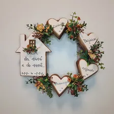 1 Guirlanda Vime Bambu Enfeite 25cm Aprox Natal Páscoa Coroa Cor Marrom Foto mini 4