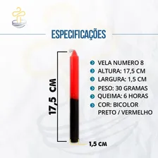 1 Kg Vela Palito Bicolor - 18cm 100% Parafina Foto mini 4