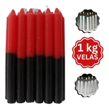 1 Kg Vela Palito Bicolor - 18cm 100% Parafina Foto  mini 1