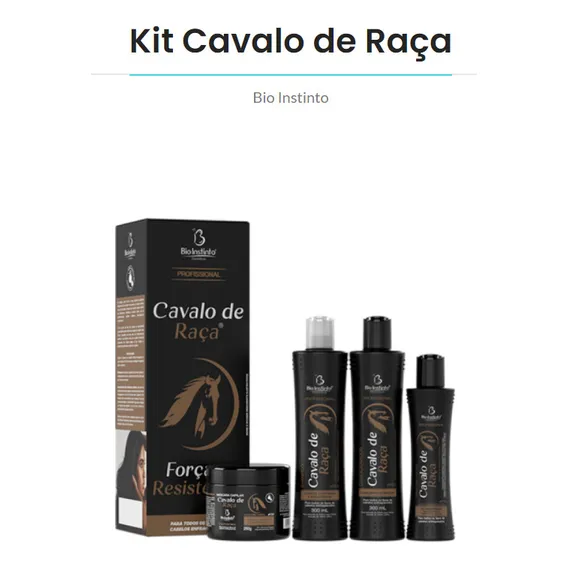 1 Kit De Tratamento Capilar 4x1 Capil Horse Da Bio Instinto Foto 1