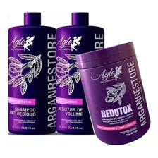 1 Kit Escova Argan Restore Agle S Formol + Btox 1kg + Foto  mini 1