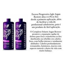 1 Kit Escova Argan Restore Agle S Formol + Btox 1kg + Foto mini  3