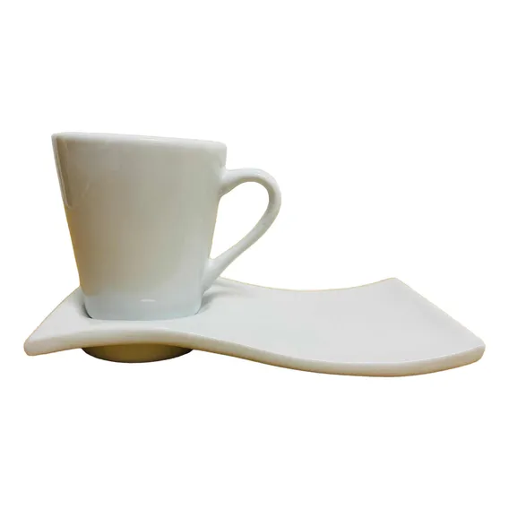 1 Kit Xícara Mais Pratinho Porcelana Foto 1