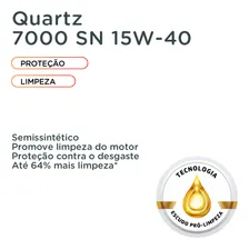 1 Litro Óleo Motor Semissintético 15w40 Sn Total Quartz 7000 Foto mini 3