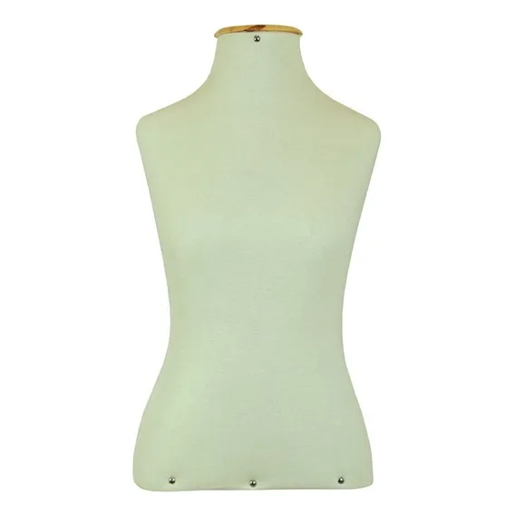 1 Manequim Feminino Forrado Busto Vitrine Loja Sem Pedestal Cor Creme Foto 1