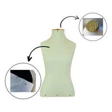 1 Manequim Feminino Forrado Busto Vitrine Loja Sem Pedestal Cor Creme Foto mini 2