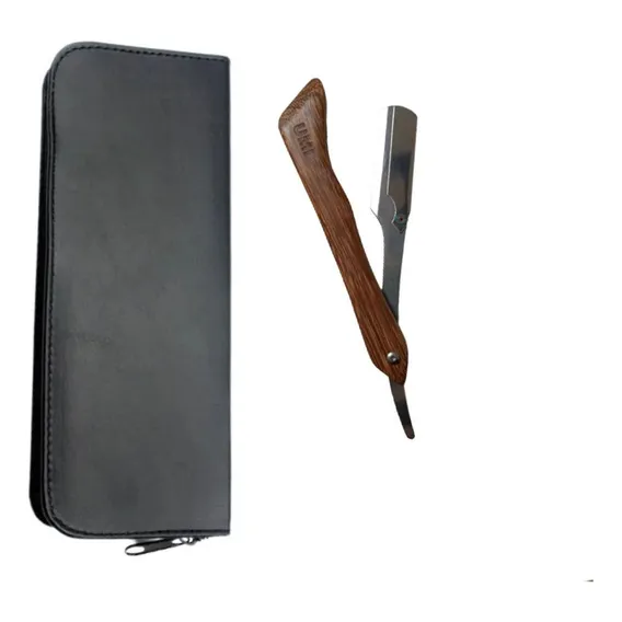 1 Navalha Navalhete Ostrich Inox Profissional Com Estojo Foto 1