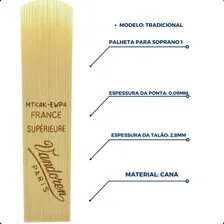 1 Palheta P/sax Soprano Tradicional Nº1 Sr201 Vandoren Foto mini  2