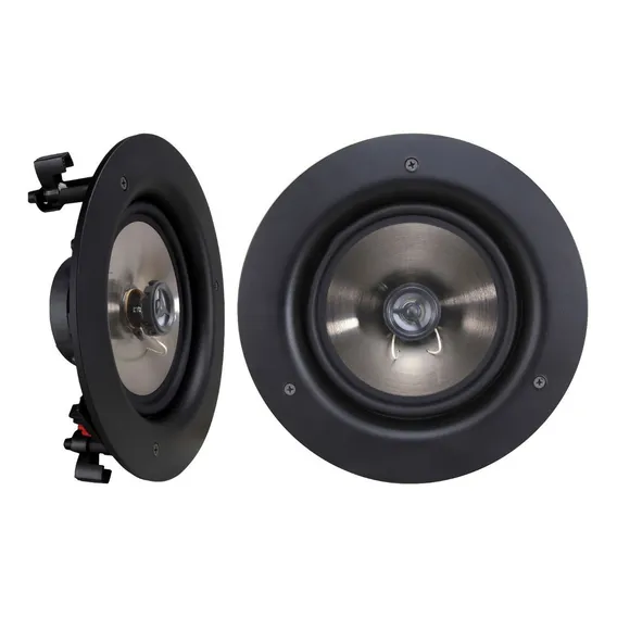 1 Par Caixas De Embutir No Gesso Som Ambiente Aat Q6100albk Cor Preto 110v/220v (bivolt) Foto 1