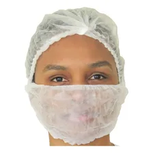 1 Pct Mascara Descartável Protetor De Barba E Bigode C/100 Cor Branco Foto mini 1