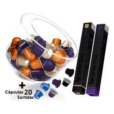 1 Porta Cápsula Bomboniere + 20 Cápsulas Café Nespresso Full Cor Acrílico Foto mini 1