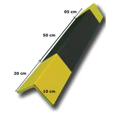 1 Protetor Estacionamento Coluna Garagem Cantoneira Cor Preto/Amarelo Simplefix Foto mini 3