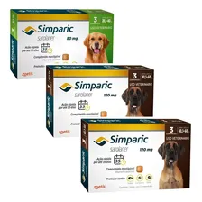 1 Simparic 80mg 20-40kg + 2 Simparic 120mg 40-60kg C/ 3 Comp Foto mini 1
