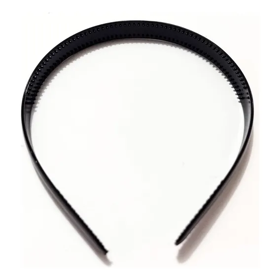 1 Tiara Lisa 1,3cm Arco Diadema Pente Arquinho Fina Preta Cor Preto Foto 1
