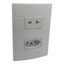 1 Tomada Padrão Americano 2pu E 1 Brasileiro 20a Lunare Cor Branco Schneider PRM Foto mini 1