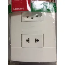 1 Tomada Padrão Americano 2pu E 1 Brasileiro 20a Lunare Cor Branco Schneider PRM Foto mini 2