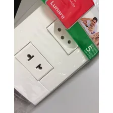 1 Tomada Padrão Americano 2pu E 1 Brasileiro 20a Lunare Cor Branco Schneider PRM Foto mini 3