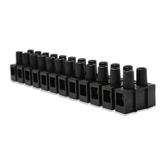 1 Un Conector Barra Nybloc 10,0mm Preto 250v 12 Bornes Foto 1
