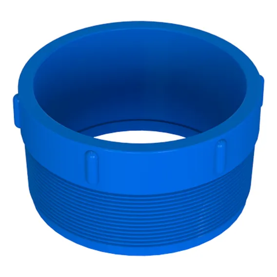 10 Adaptador Bolsa Roscável Macho Irrigação 32mmx1'' Durín Cor Azul Foto 1