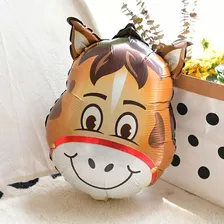 10 Balão Cavalo Metalizado 55cm Festa Decoração Fazendinha Cor Marrom CAVALO 55cm Foto mini 4