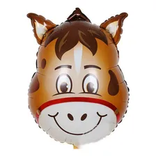 10 Balão Cavalo Metalizado 55cm Festa Decoração Fazendinha Cor Marrom CAVALO 55cm Foto mini 2