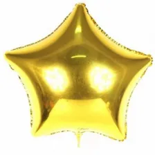 10 Balão Metalizado Estrela Dourado - 45cm Foto mini  2